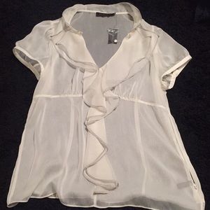 Woman’s L the limited white sheer blouse